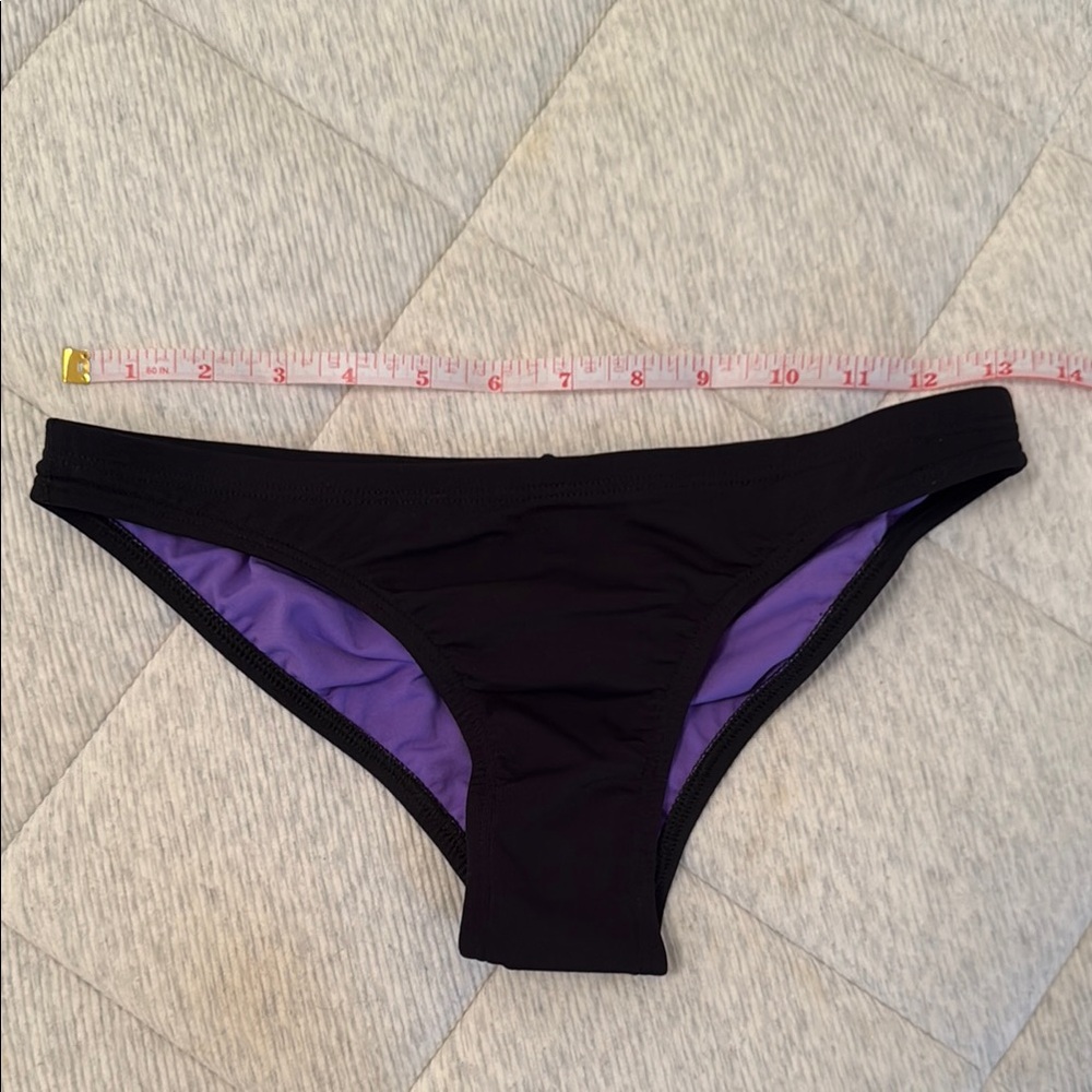 Black and Purple Women's Swim Bottom